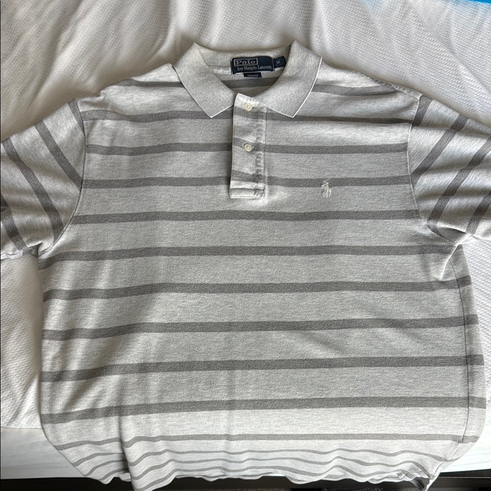 Polo by Ralph Lauren Gray Striped Polo Shirt